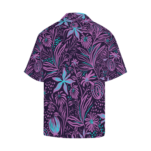 Purple Flower Dream Hawaiian Shirt (Model T58)