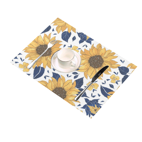 Sunflowers 14"X19" Placemats Set of 4 Placemat 14’’ x 19’’ (Set of 4)