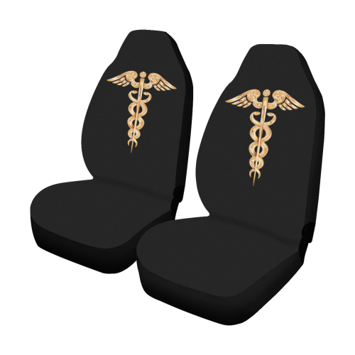 Golden Caduceus Car Seat Covers (Set of 2)