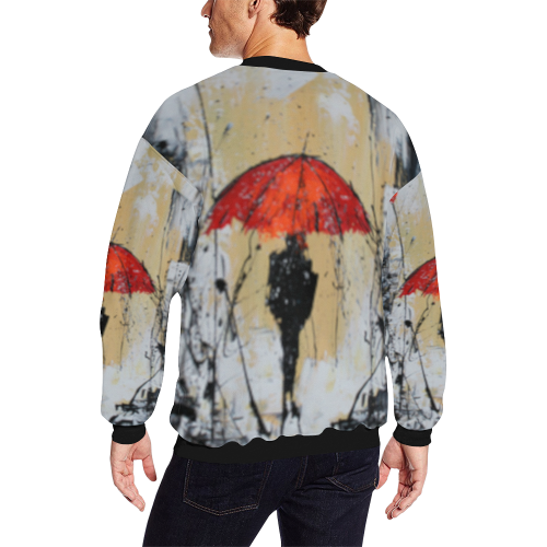 Darkest Night All Over Print Crewneck Sweatshirt for Men/Large (Model H18)