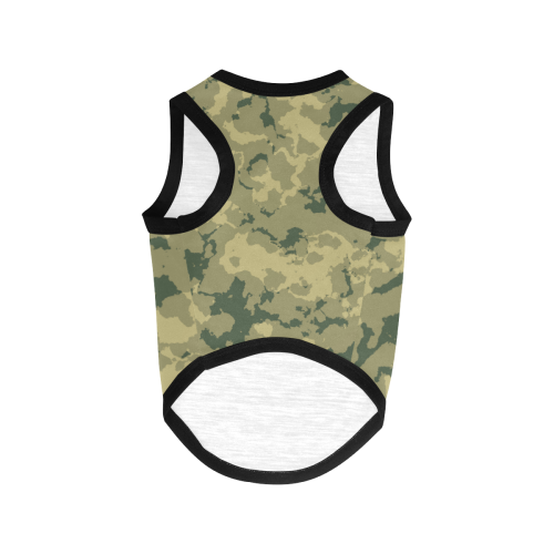 wood camouflage pattern All Over Print Pet Tank Top