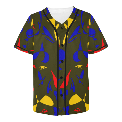 zappwaits abstract 05 All Over Print Baseball Jersey for Men (Model T50)