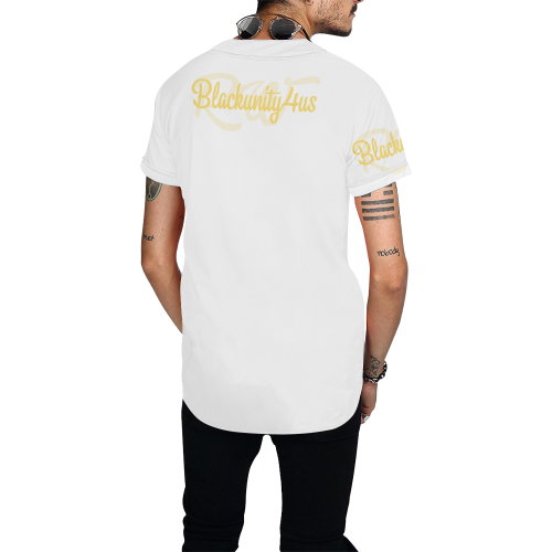 Yellow & White By RW All Over Print Baseball Jersey for Men (Model T50)
