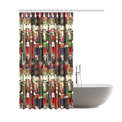 Christmas Nut Cracker Soldiers Shower Curtain 72"x84"