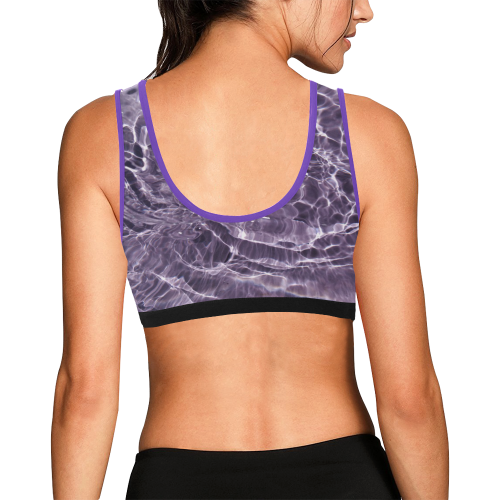 Lilac Bubbles Women's All Over Print Sports Bra (Model T52)