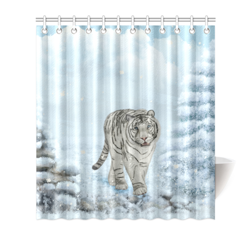 Wonderful siberian tiger Shower Curtain 66"x72"