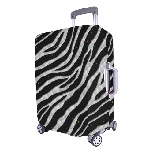 Ripped SpaceTime Stripes - White Luggage Cover/Large 26"-28"