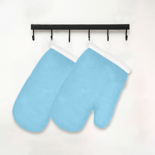 color baby blue Oven Mitt (Two Pieces)