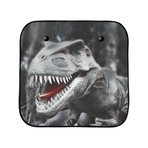 Tyrannosaurus Rex Dinosaurs - Soft Black Car Sun Shade 28"x28"x2pcs