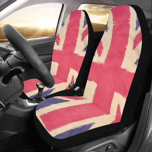 British UNION JACK flag grunge style Car Seat Covers (Set of 2)