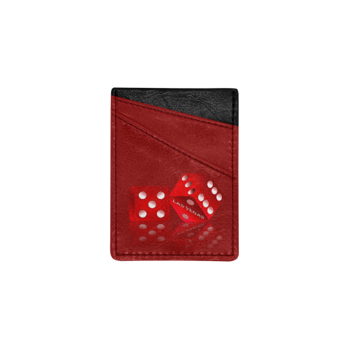 Las Vegas Craps Dice on Red Cell Phone Card Holder