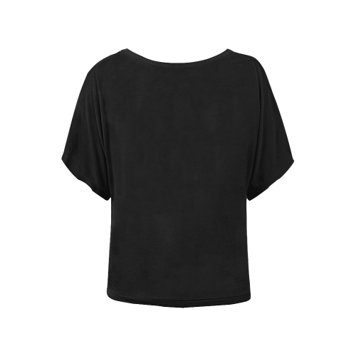 Work hard Women's Batwing-Sleeved Blouse T shirt (Model T44)