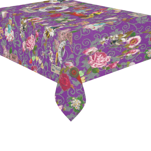Spring Bank Holiday Cotton Linen Tablecloth 60"x 84"