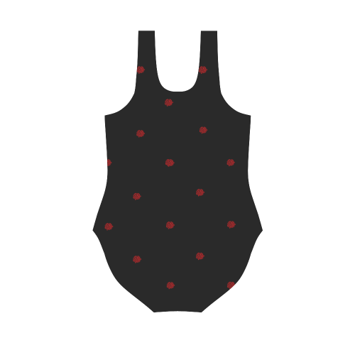 Red Rose Vest One Piece Swimsuit (Model S04)