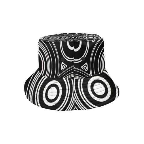 Concentric Circle Pattern All Over Print Bucket Hat