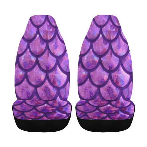 Mermaid SCALES purple Car Seat Cover Airbag Compatible (Set of 2)
