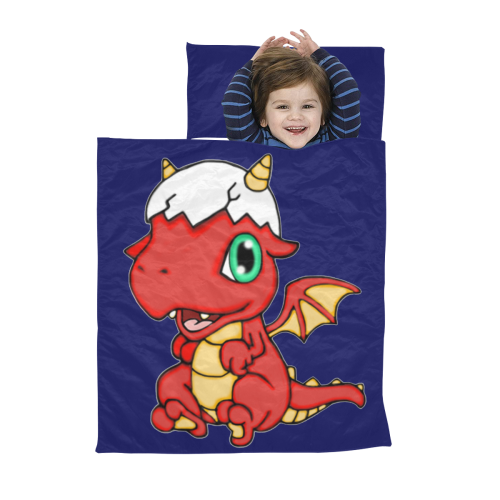 Baby Red Dragon Blue Kids' Sleeping Bag