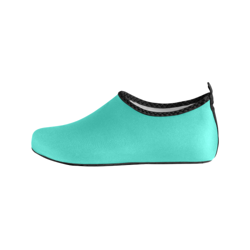 color turquoise Women's Slip-On Water Shoes (Model 056)