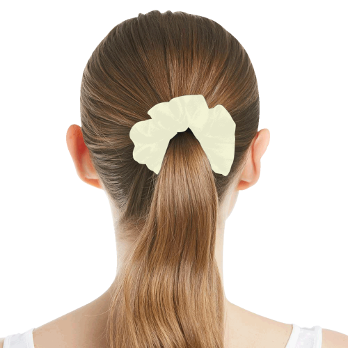 color light yellow All Over Print Hair Scrunchie