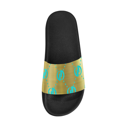 OG LCC GOLD TURQUOISE Women's Slide Sandals (Model 057)