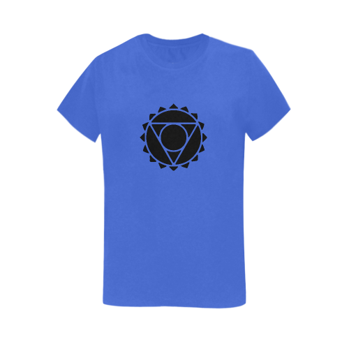 Throath Chakra Women's T-Shirt in USA Size (Two Sides Printing)
