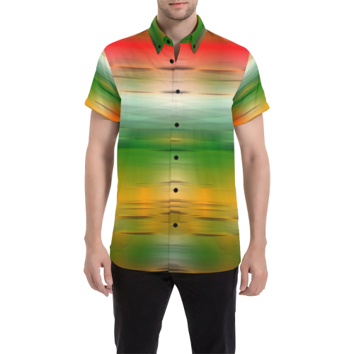noisy gradient 3 by JamColors Men's All Over Print Short Sleeve Shirt/Large Size (Model T53)