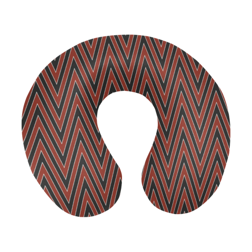 Red And Blue Chevrons U-Shape Travel Pillow