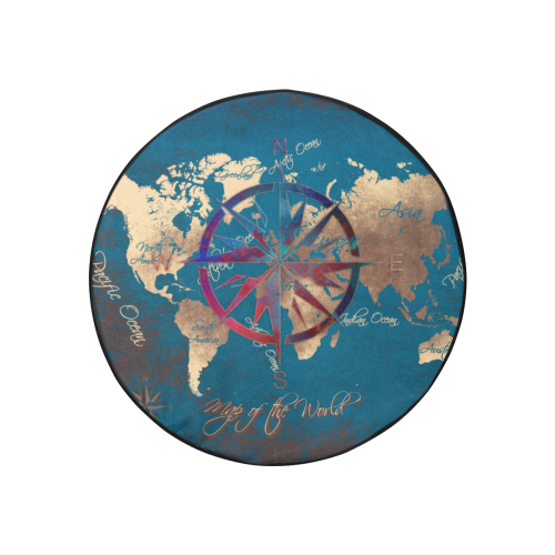 world map wind rose #map #worldmap 30 Inch Spare Tire Cover