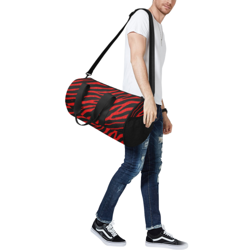 Ripped SpaceTime Stripes - Red Duffle Bag (Model 1679)