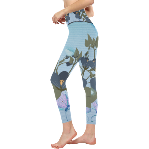 Floral design Women's All Over Print High-Waisted Leggings (Model L36)