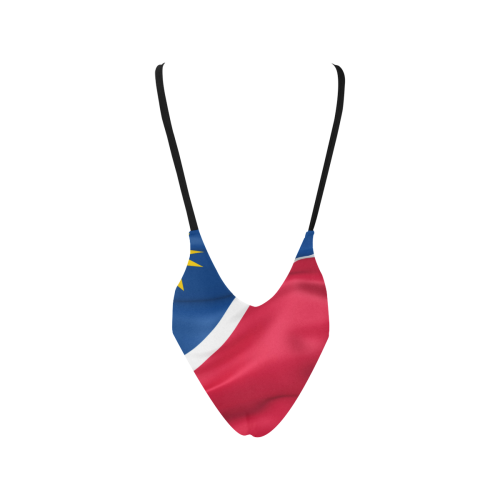 Namibia Flag Sexy Low Back One-Piece Swimsuit (Model S09)