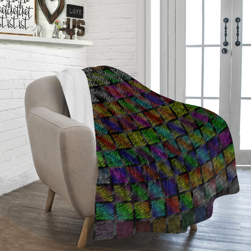 Ripped SpaceTime Stripes Collection Ultra-Soft Micro Fleece Blanket 50"x60"