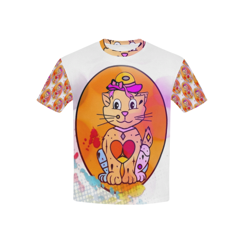 Cat by Popart Lover Kids' All Over Print T-shirt (USA Size) (Model T40)