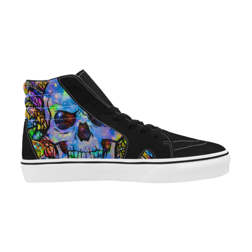 Darkness and Beauty Skater Sneakers M Men's High Top Skateboarding Shoes (Model E001-1)