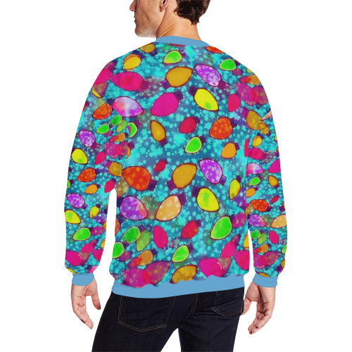 Bulb Popart by Nico Bielow All Over Print Crewneck Sweatshirt for Men (Model H18)