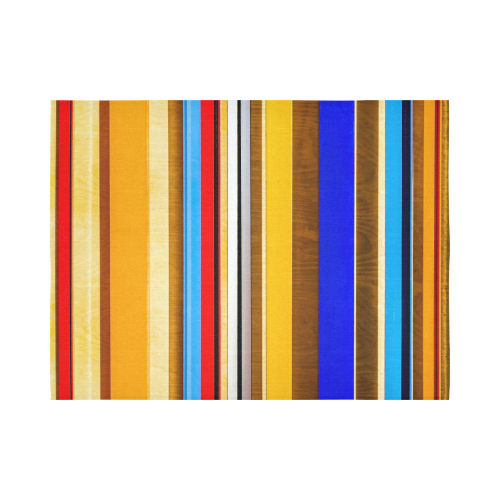 Colorful abstract pattern stripe art Cotton Linen Wall Tapestry 80"x 60"
