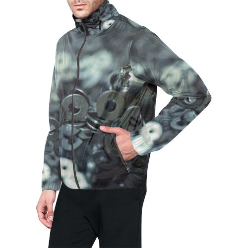 Magnets & Washers Unisex All Over Print Windbreaker (Model H23)