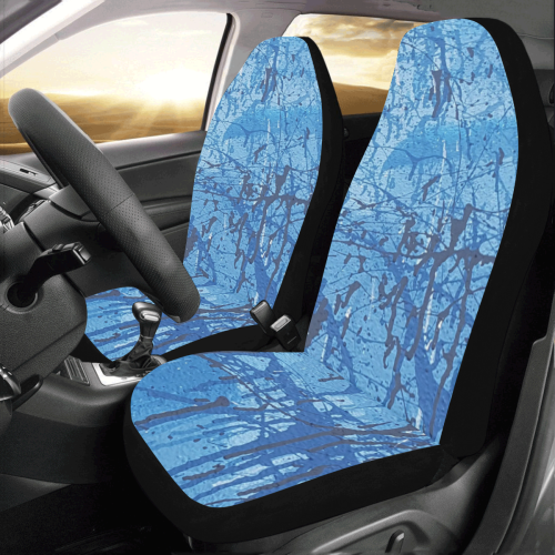 Blue splatters Car Seat Covers (Set of 2)