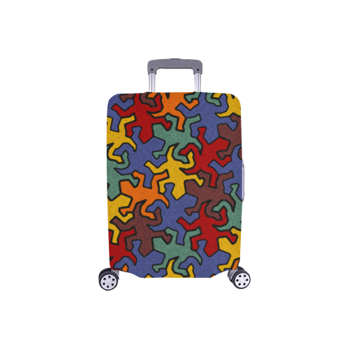 Gecko Reptiles Mosaic Bauhaus Pattern Luggage Cover/Small 18"-21"