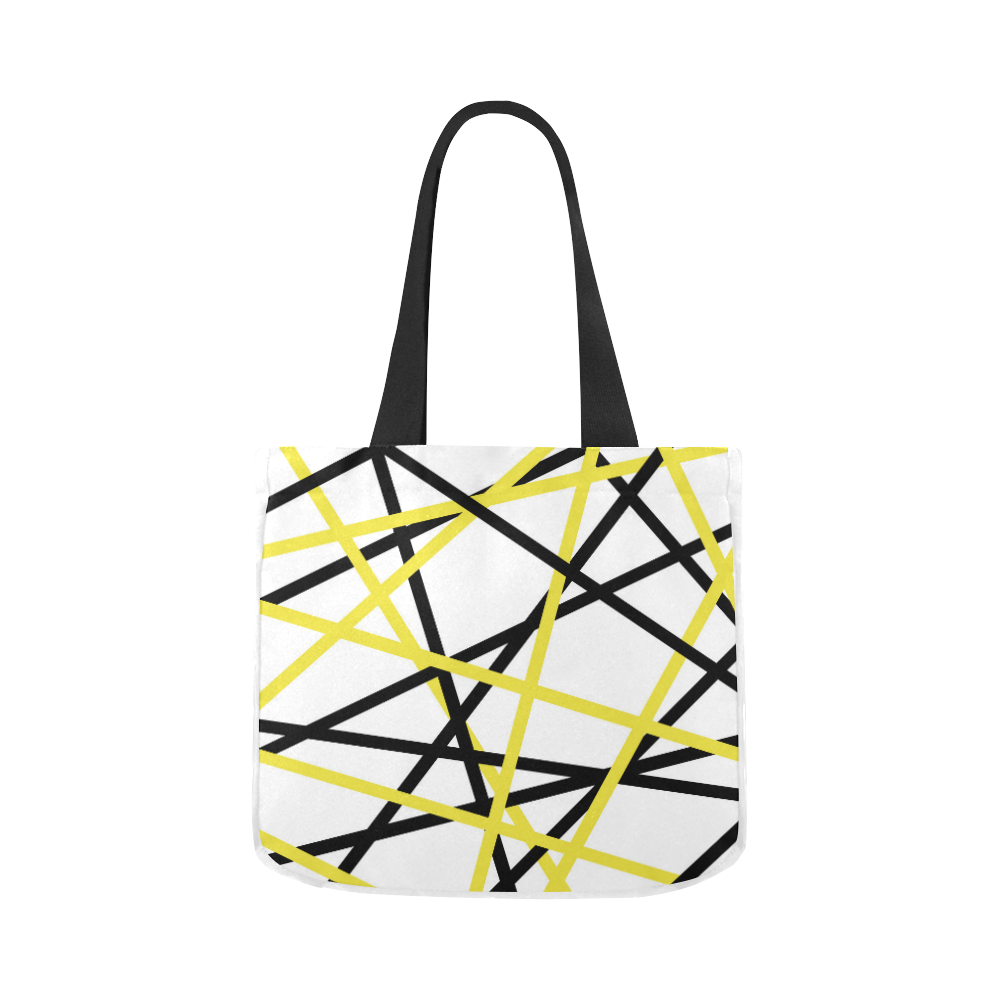 yellow bag with black stripe