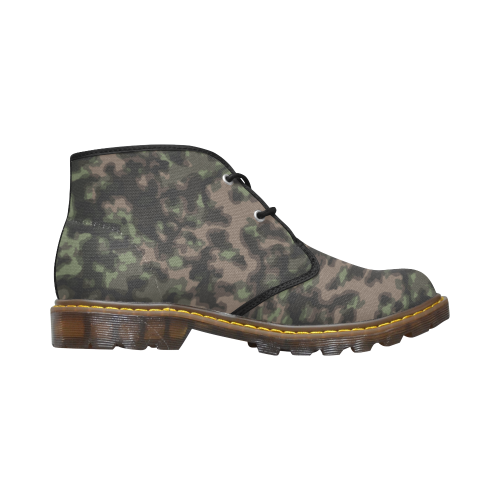rauchtarn spring camouflage Men's Canvas Chukka Boots (Model 2402-1)