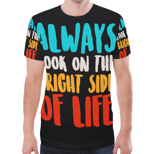 bright life New All Over Print T-shirt for Men/Large Size (Model T45)