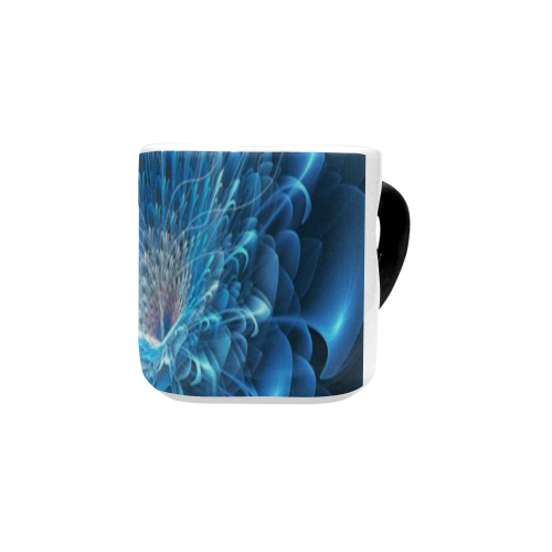 3D Blue Flower 1 Heart-shaped Morphing Mug