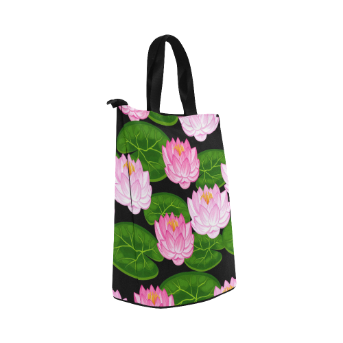 Pink Lotus Flower Nylon Lunch Tote Bag (Model 1670)