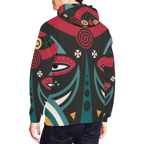 massai warrior All Over Print Hoodie for Men/Large Size (USA Size) (Model H13)