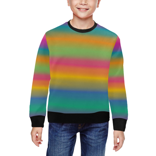 Rainbow All Over Print Crewneck Sweatshirt for Kids (Model H29)