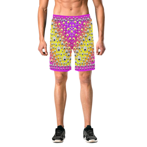 Happy And Merry Music Men's All Over Print Elastic Beach Shorts (Model L20)