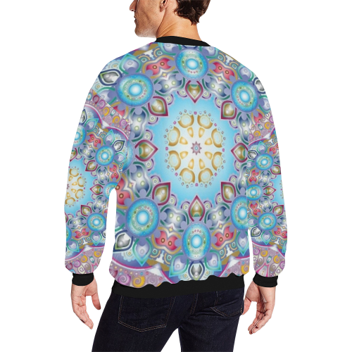 MANDALA DIAMONDS ARE FOREVER All Over Print Crewneck Sweatshirt for Men/Large (Model H18)
