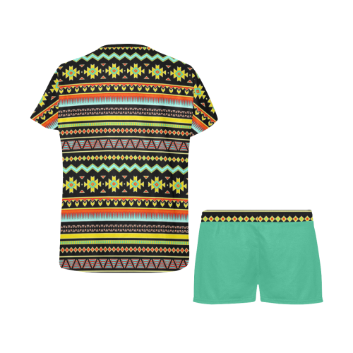 bright tribal Women's Short Pajama Set
