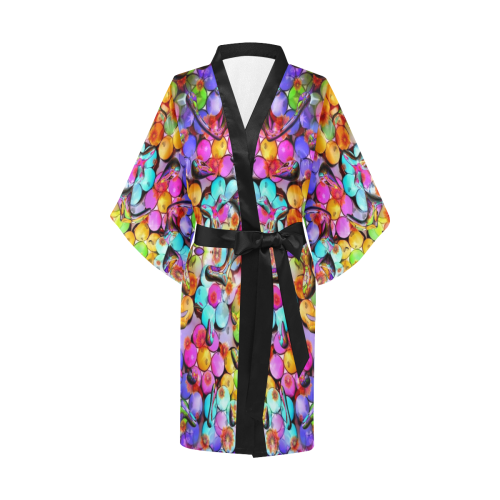 Flowers by Nico Bielow0floed Kimono Robe